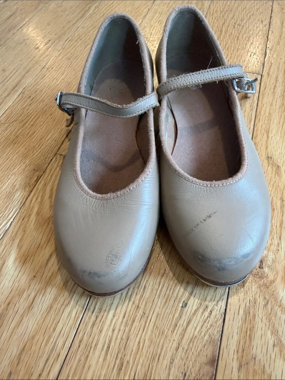 Girls' Mary Jane Tap Shoes in Taupe